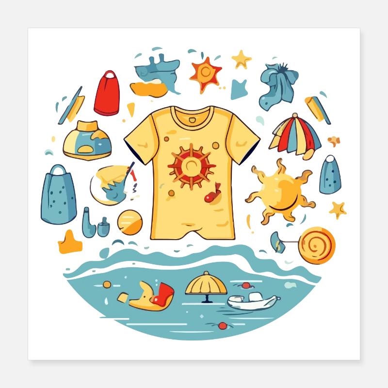 Kit de vacances Poster 40 x 40 cm