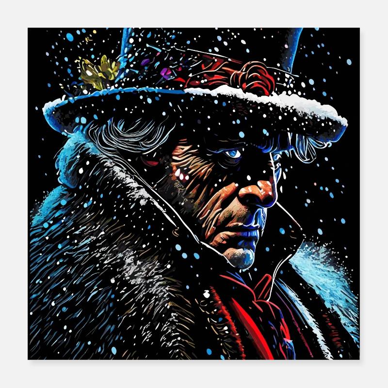 Ebenezer Scrooge Portrait Poster 16" x 16" (40x40 cm)