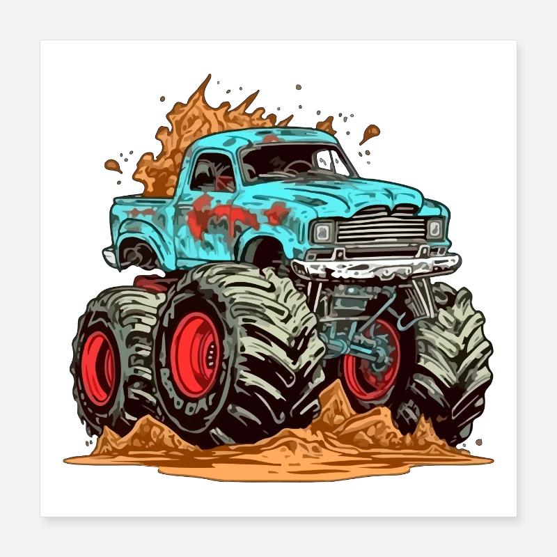 Monstertruck MegaMover Poster 40x40 cm