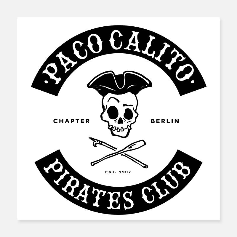 Paco Calito 'black' Poster 40x40 cm