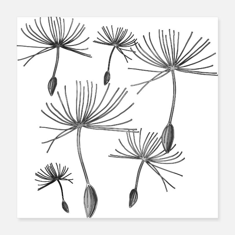 Löwenzahn Poster 40x40 cm