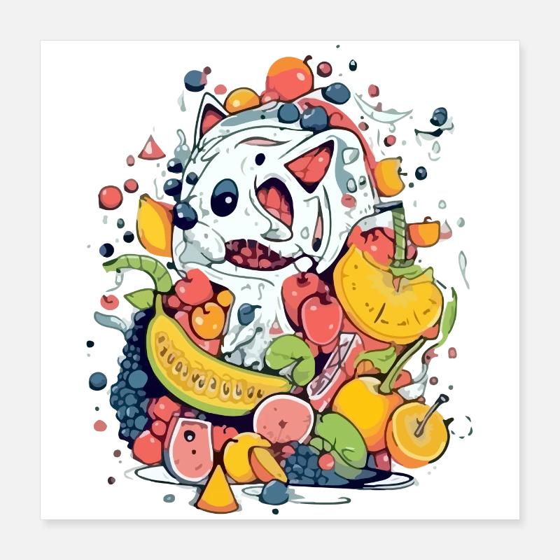 Monstro fruits n°3 Poster 16" x 16" (40x40 cm)