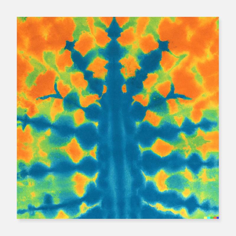 Tye die pattern Poster 16" x 16" (40x40 cm)