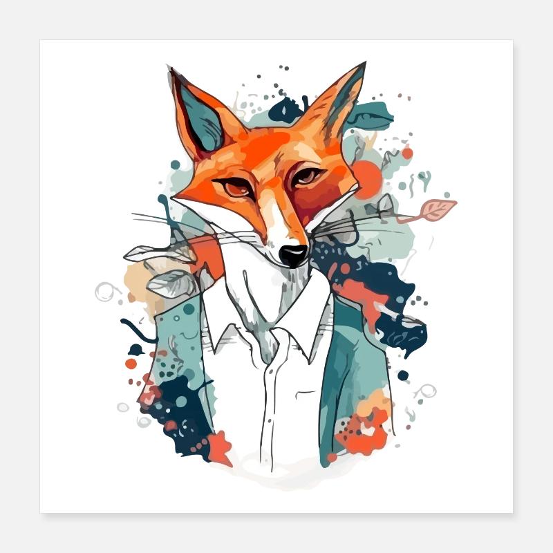 Chenapan-Fuchs Poster 40x40 cm