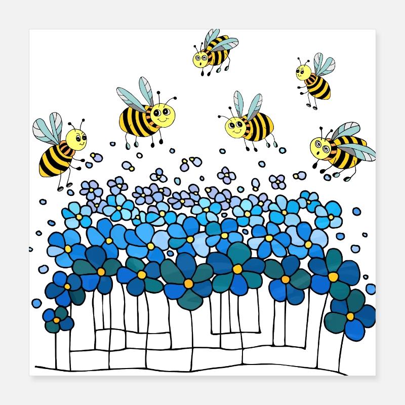 Bienen Poster 40x40 cm