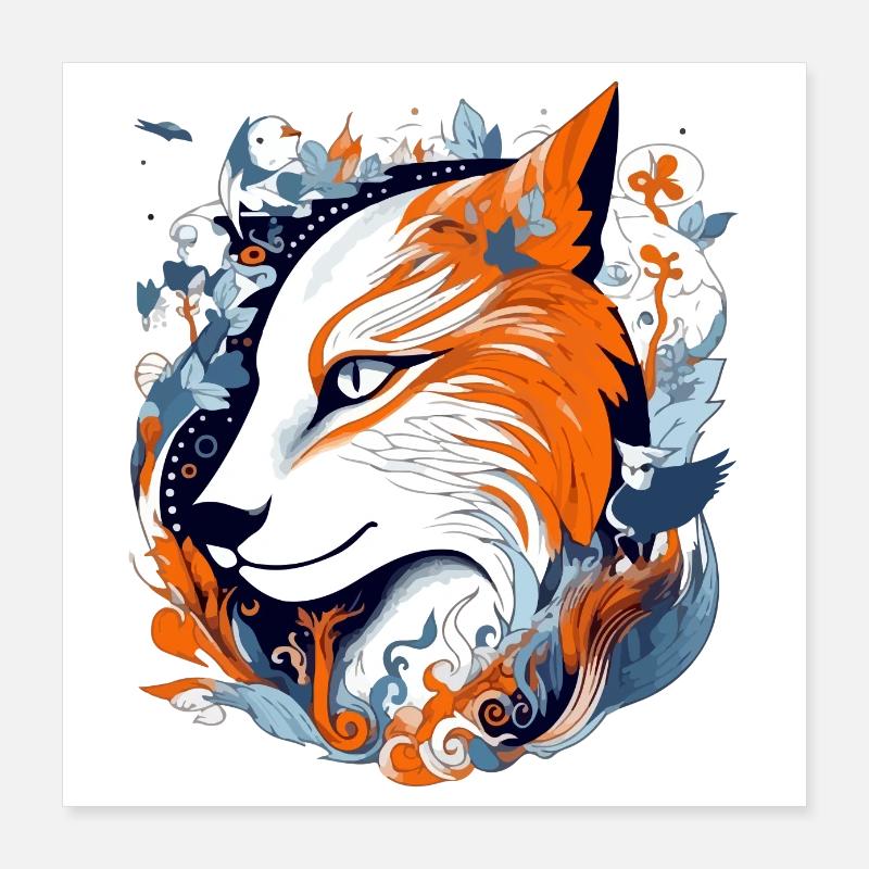 Bayo the fox Poster 16" x 16" (40x40 cm)