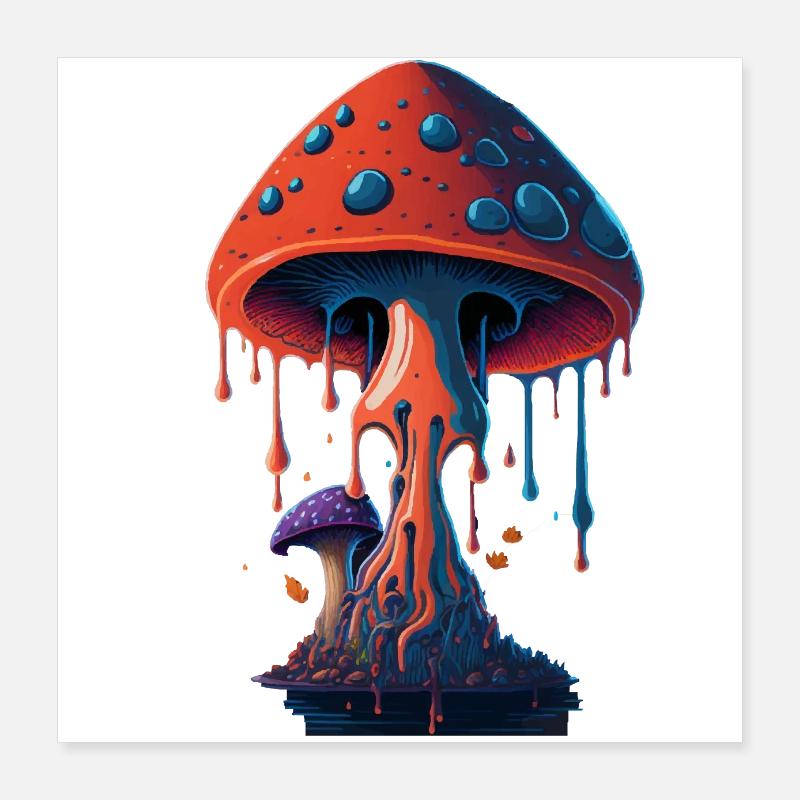Champignon Poster 40 x 40 cm