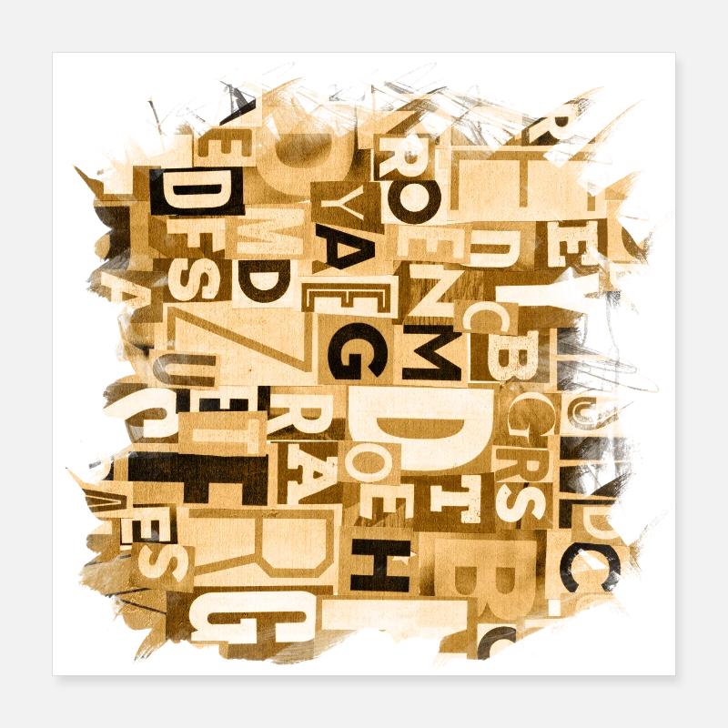 Graffiti-Stil Splash Hip Hop Farben Maler Farbe Poster 40x40 cm