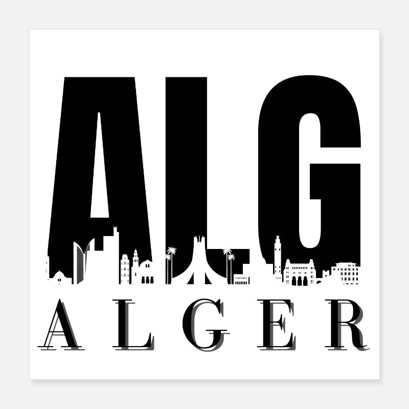 ALG ALGIER Poster 40x40 cm