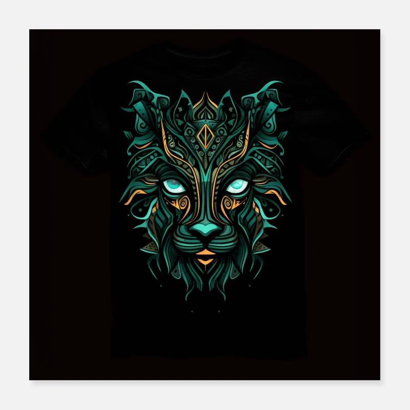 tatouage de chat. Affiche Poster 40 x 40 cm