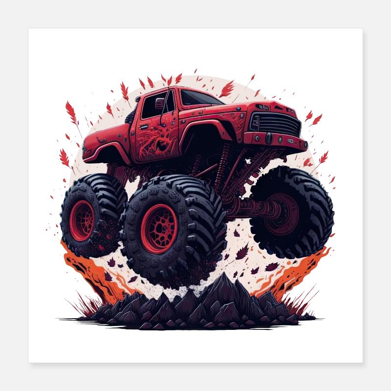 Monstertruck Poster 40x40 cm