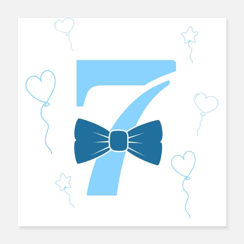 7. Geburtstagskind Poster 40x40 cm