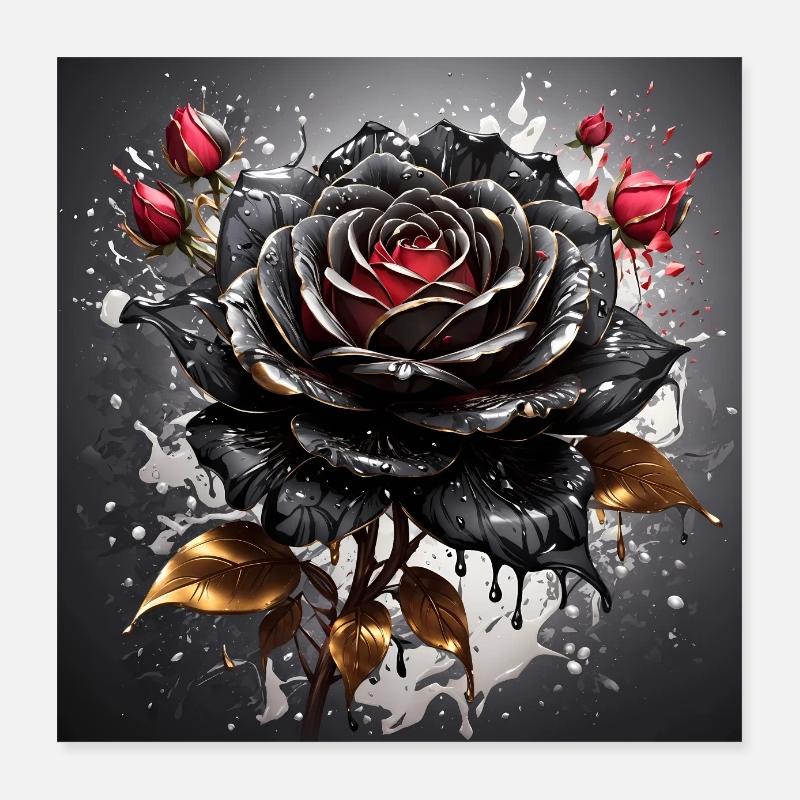 Nightshade Bloom Poster 40x40 cm