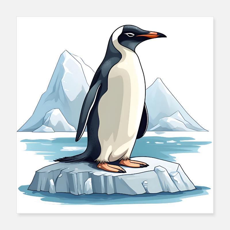 Penguins are endangered Poster 16" x 16" (40x40 cm)