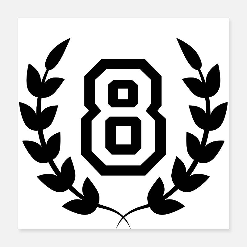 8e anniversaire-idée cadeau 8 ans Poster 40 x 40 cm