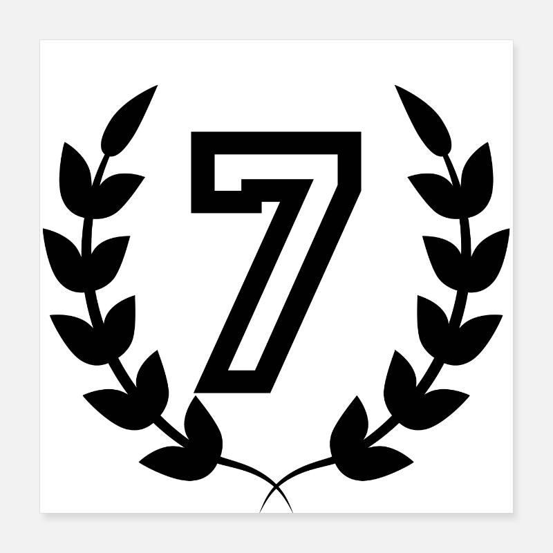 7e anniversaire-idée cadeau 7 ans Poster 40 x 40 cm