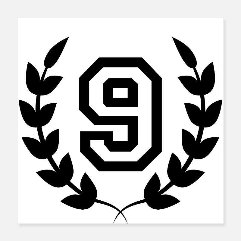 9e anniversaire-idée cadeau 9 ans Poster 40 x 40 cm