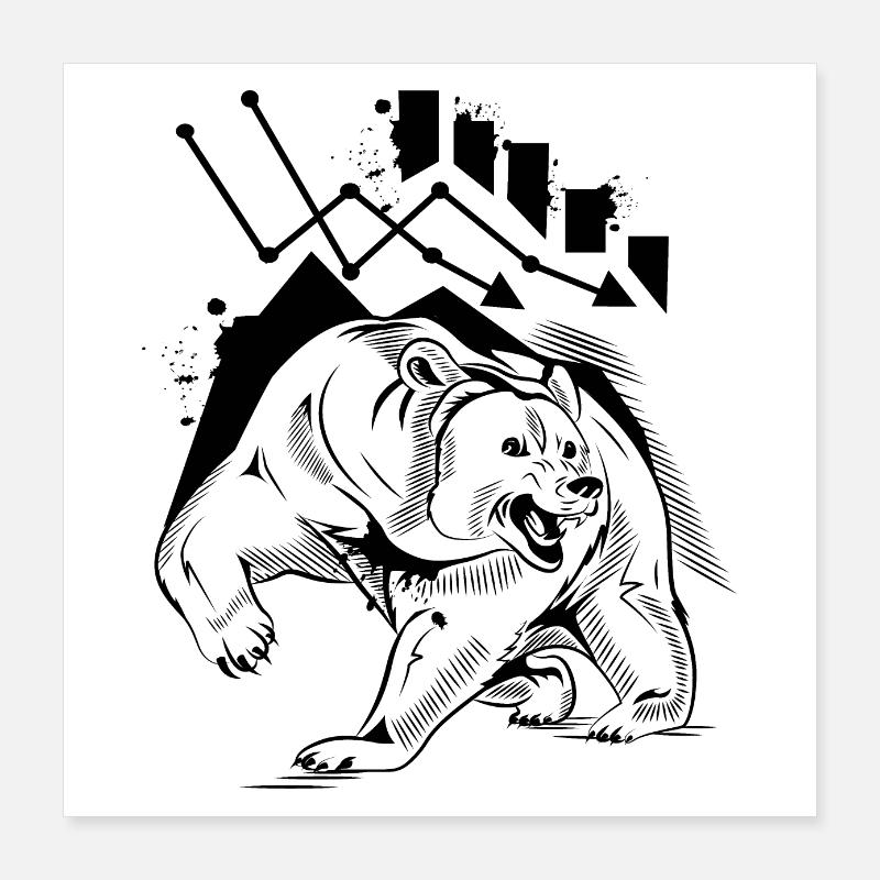 Bearish Poster 40x40 cm