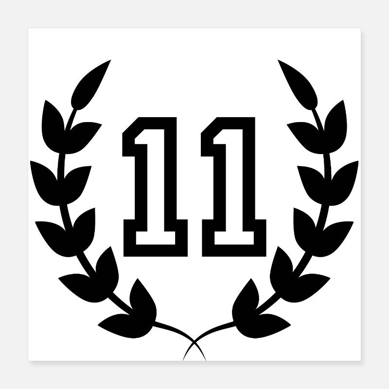 11e anniversaire-idée cadeau 11 ans Poster 40 x 40 cm