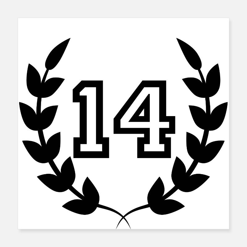 14e anniversaire-idée cadeau 14 ans Poster 40 x 40 cm