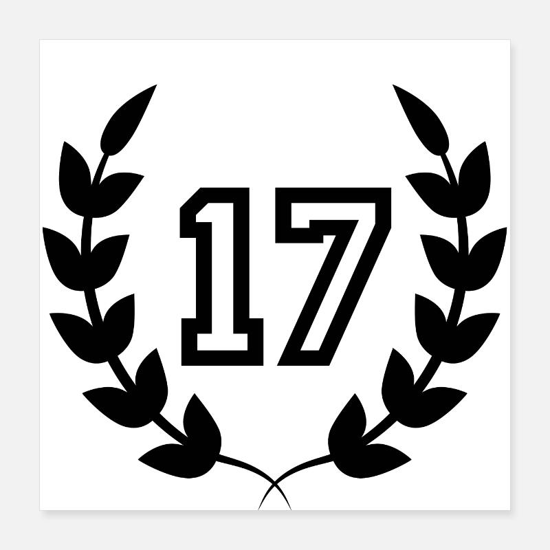 17e anniversaire-idée cadeau 17 ans Poster 40 x 40 cm