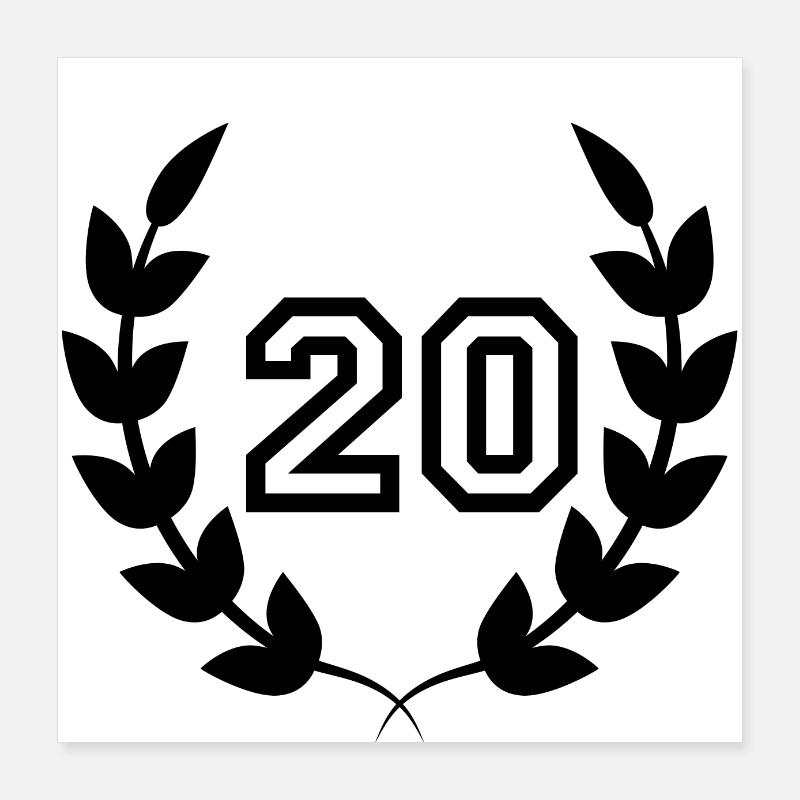 20th anniversary-gift idea 20 years Poster 16" x 16" (40x40 cm)