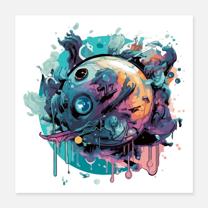 A melting world Poster 16" x 16" (40x40 cm)