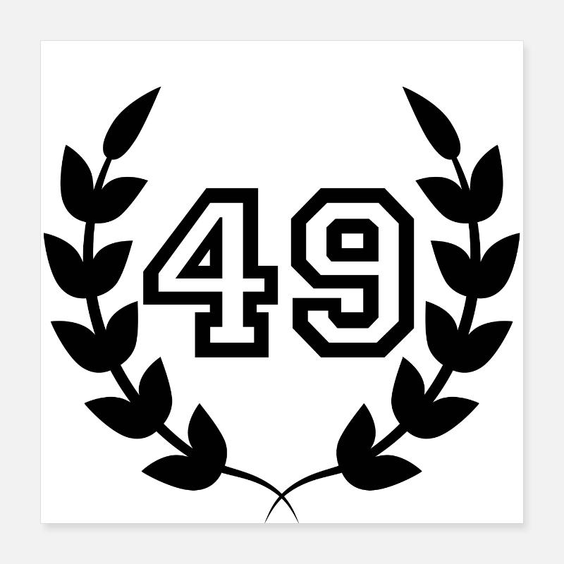 Geschenkidee zum 49. Geburtstag 49 Jahre Poster 40x40 cm