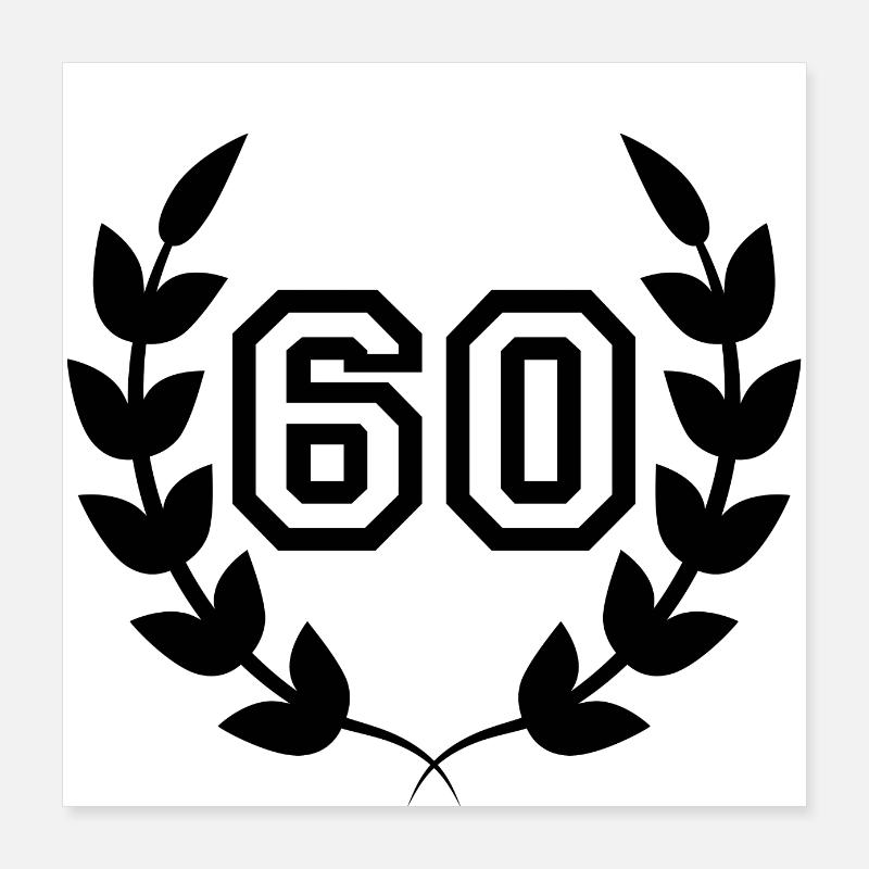 60th anniversary-gift idea 60 years Poster 16" x 16" (40x40 cm)