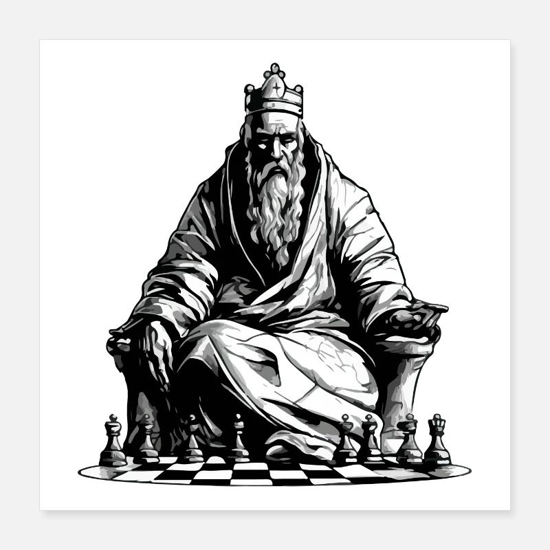 Le roi des échecs n°3 Poster 40 x 40 cm