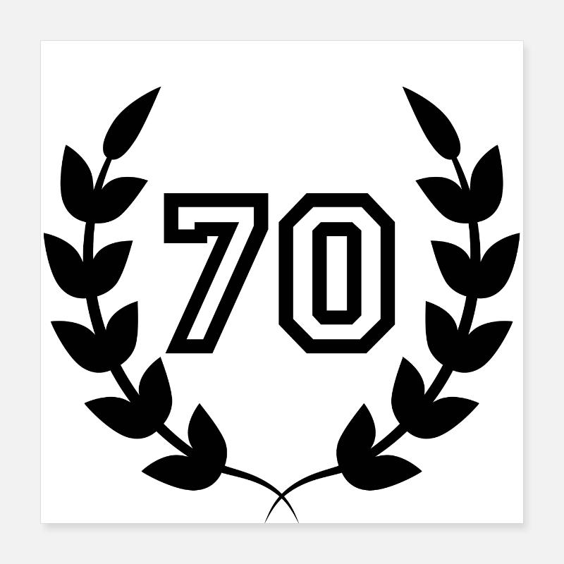 70e anniversaire-idée cadeau 70 ans Poster 40 x 40 cm