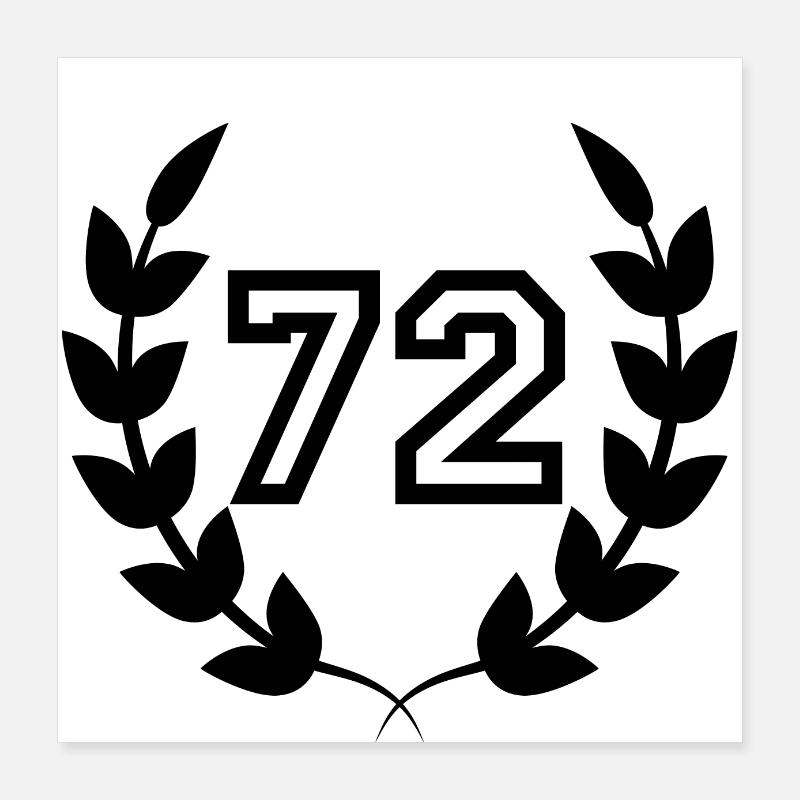 72e anniversaire-idée cadeau 72 ans Poster 40 x 40 cm