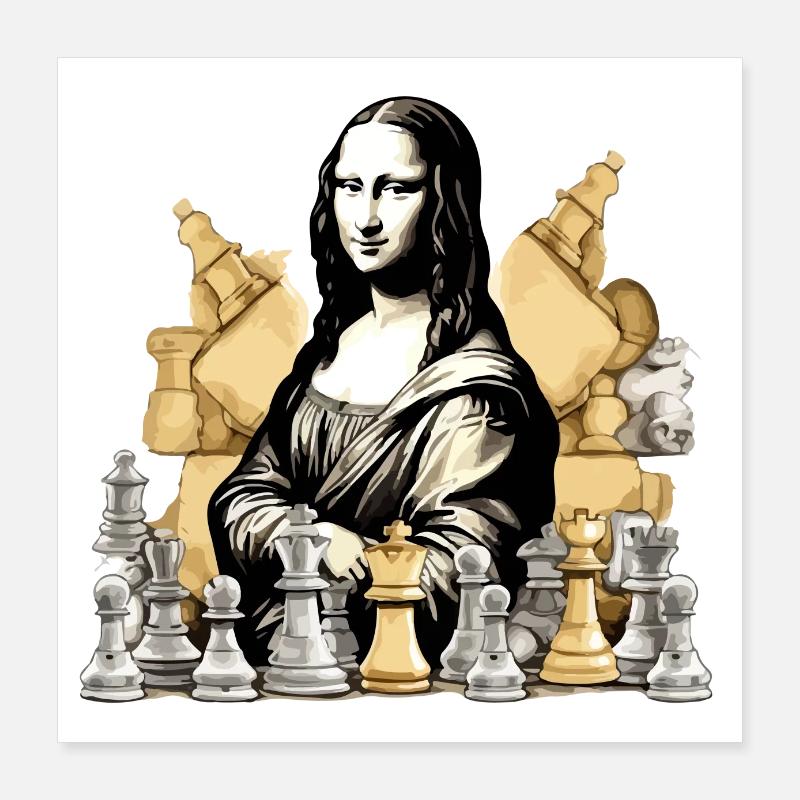 Mona in chess Poster 16" x 16" (40x40 cm)