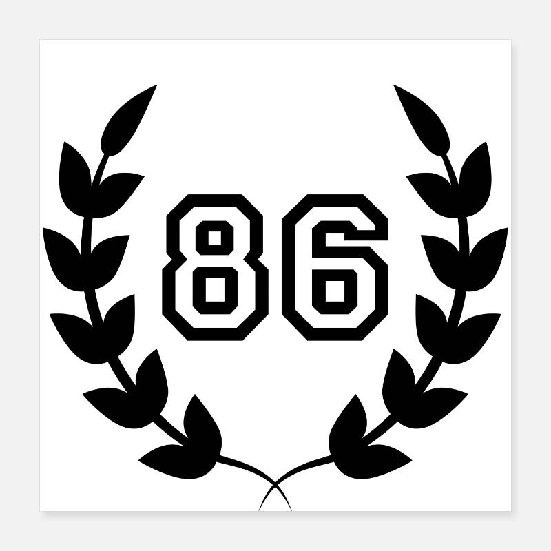 86. Geburtstags-Geschenkidee 86 Jahre Poster 40x40 cm