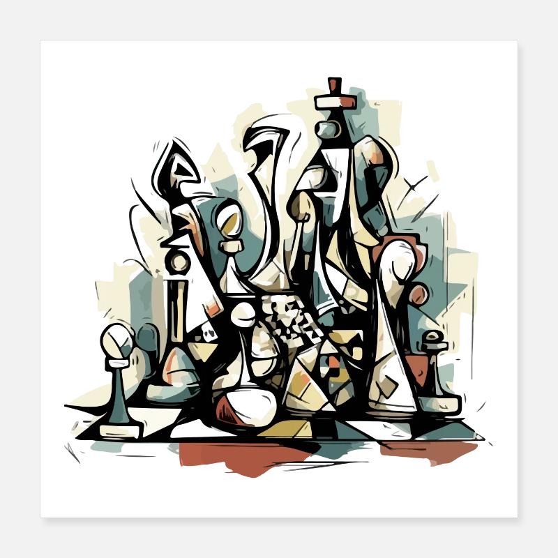 Chess composition n°5 Poster 16" x 16" (40x40 cm)