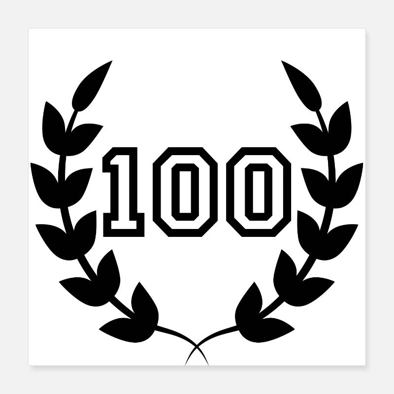 100e anniversaire-idée cadeau 100 ans Poster 40 x 40 cm