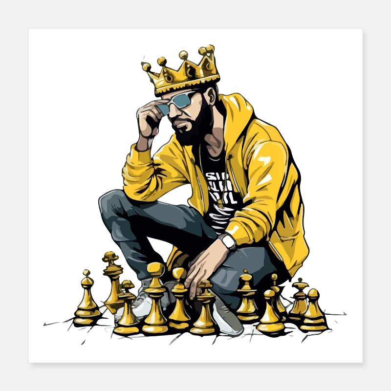 Max the king of chess Poster 16" x 16" (40x40 cm)