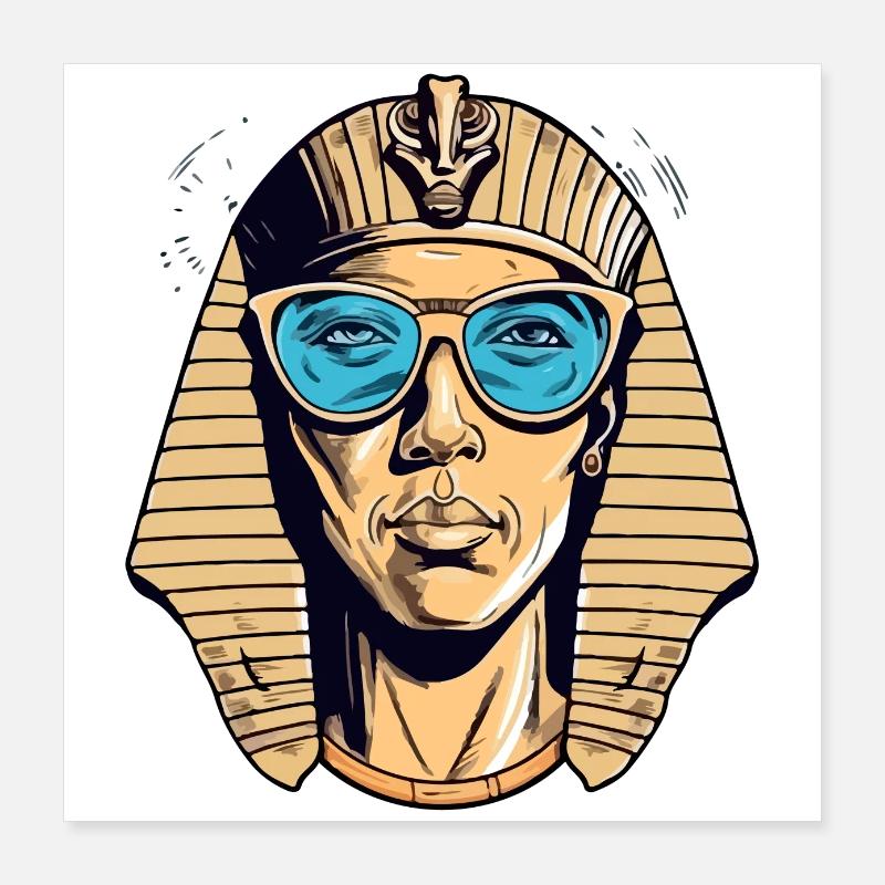 Zadi, der Pharao mit der Brille Poster 40x40 cm
