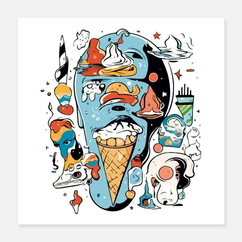 Der Eisfresser Poster 40x40 cm