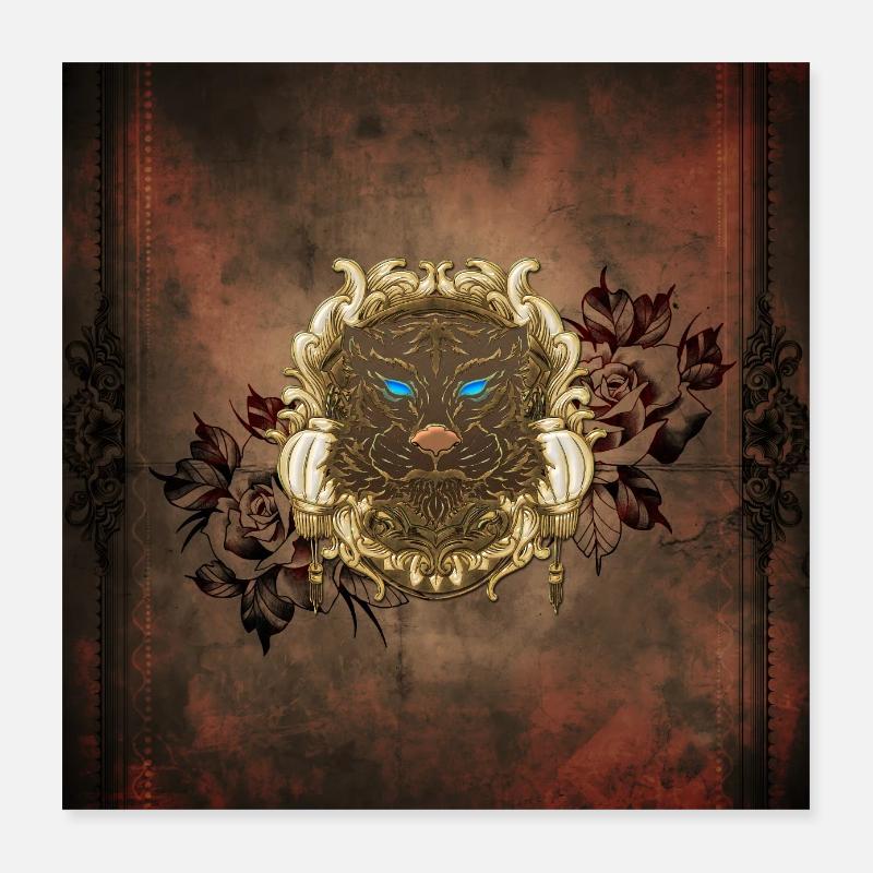 Decorative fantasy animal head Poster 16" x 16" (40x40 cm)