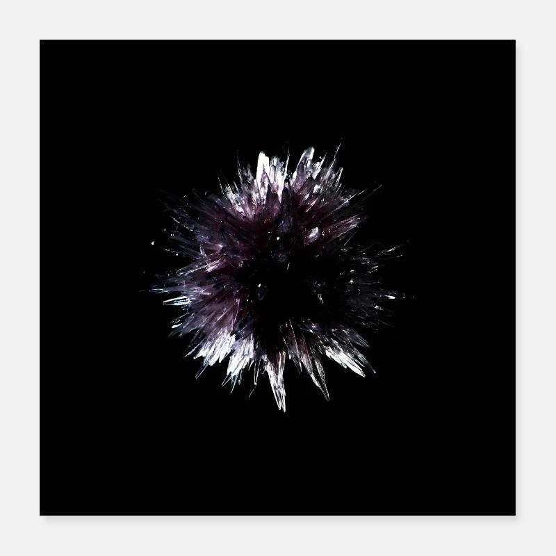 Der Schwarze Ritter - Poster 40x40 cm - Weiß