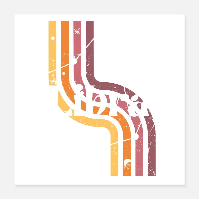 Libra horoscope rétro Poster 40 x 40 cm