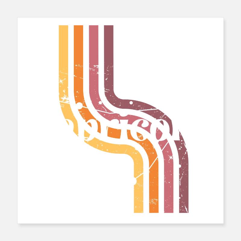 Steinbock Retro Horoskop Poster 40x40 cm