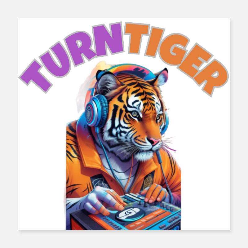 TURNTIGER Poster 40x40 cm