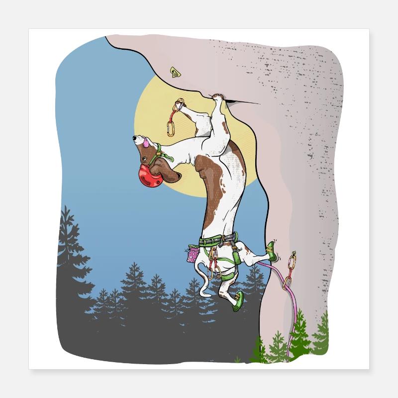 Escalade canine Poster 40 x 40 cm