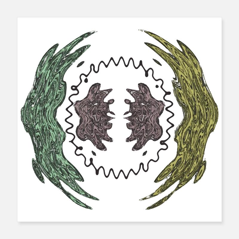 Abstrakt No. 75 b Poster 40x40 cm