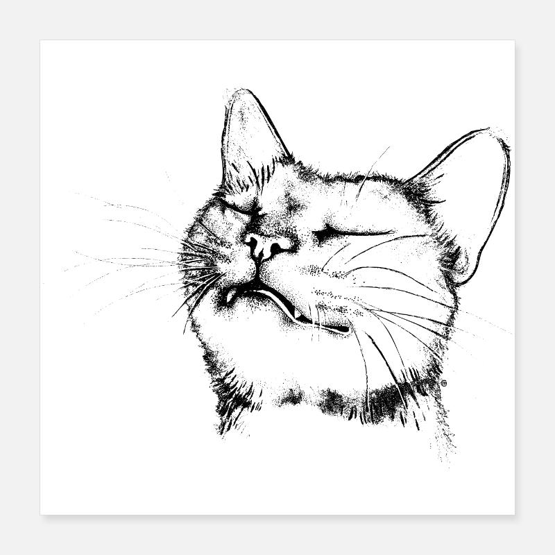 Glückselig Poster 40x40 cm