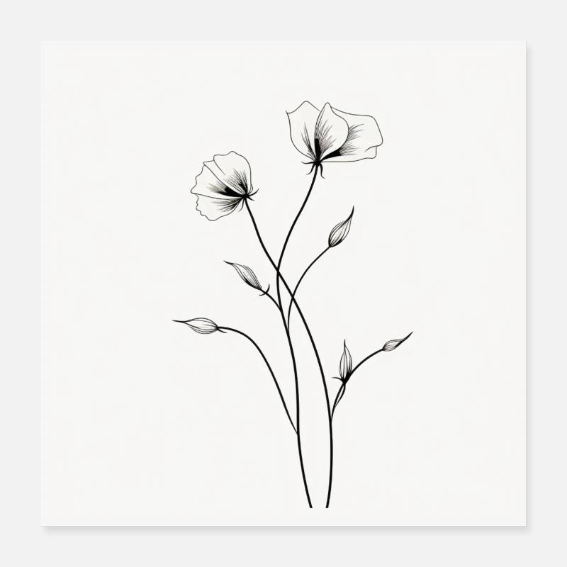 kleine Blüte Poster 40x40 cm