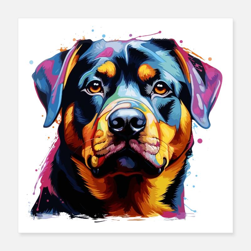 un cher Rottweiler Poster 40 x 40 cm