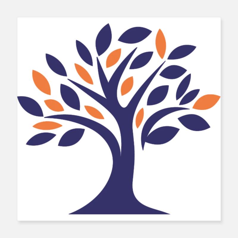 Symbol eines Olivenbaums Poster 40x40 cm